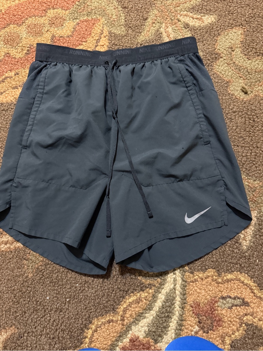 Nike Women's Charcoal Athletic Running Shorts with Reflective Swoosh